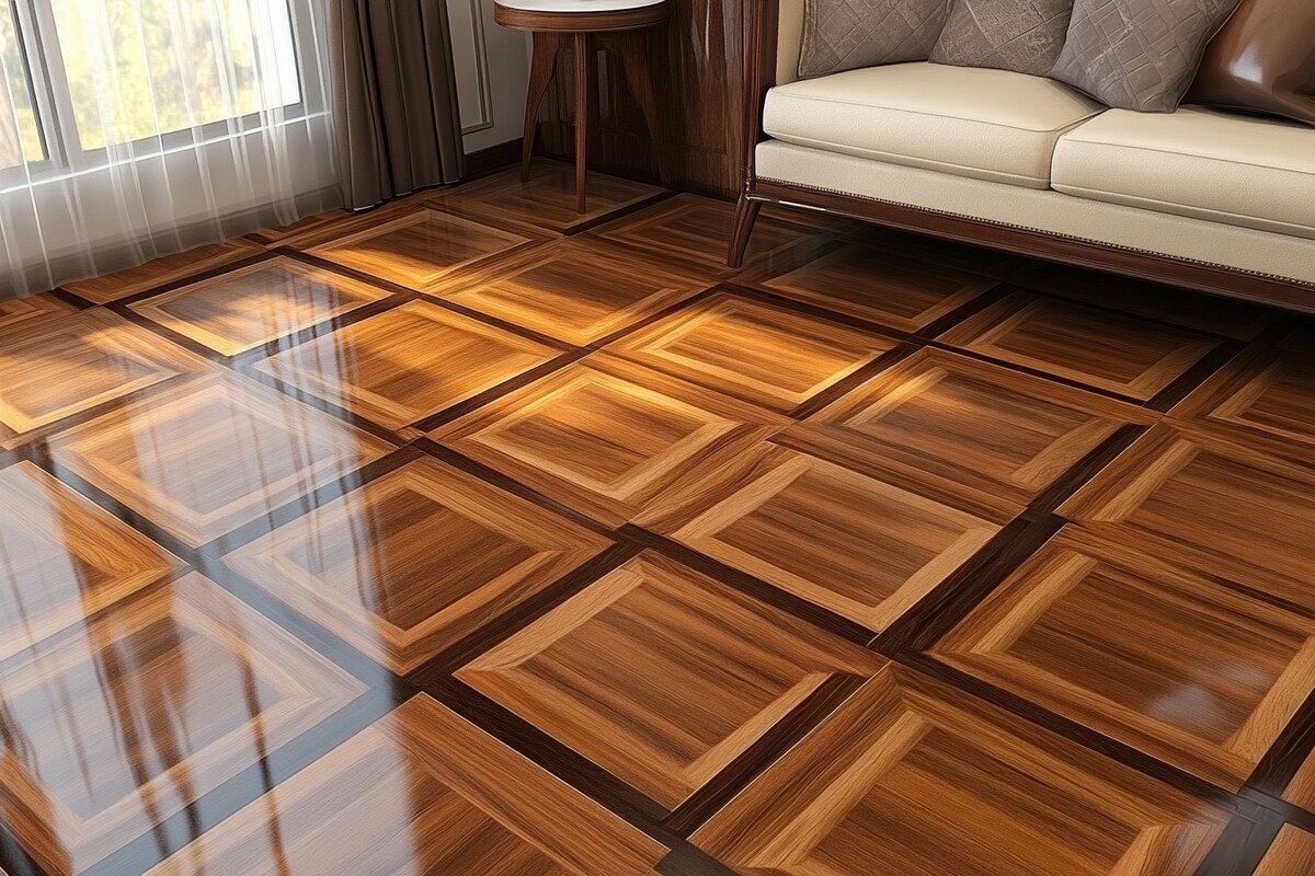 Rectangular Brown Floor Tiles Design With A Matte Finish
