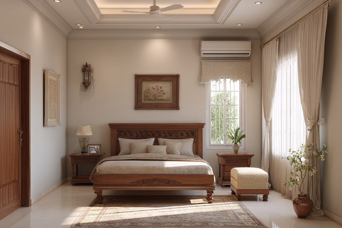 Traditional Beige Wall Paint Design for Bedrooms and Living Rooms